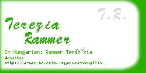 terezia rammer business card